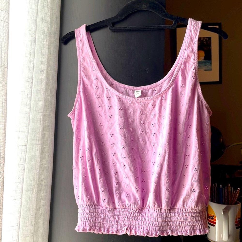 Sleeveless Lilac Eyelet Top from BP